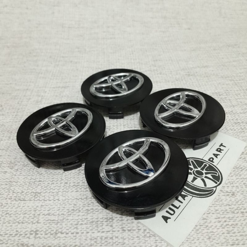 dop roda tutup velg mobil kijang lgx 2003-2004 hitam chrome timbul diameter 6,5 cm