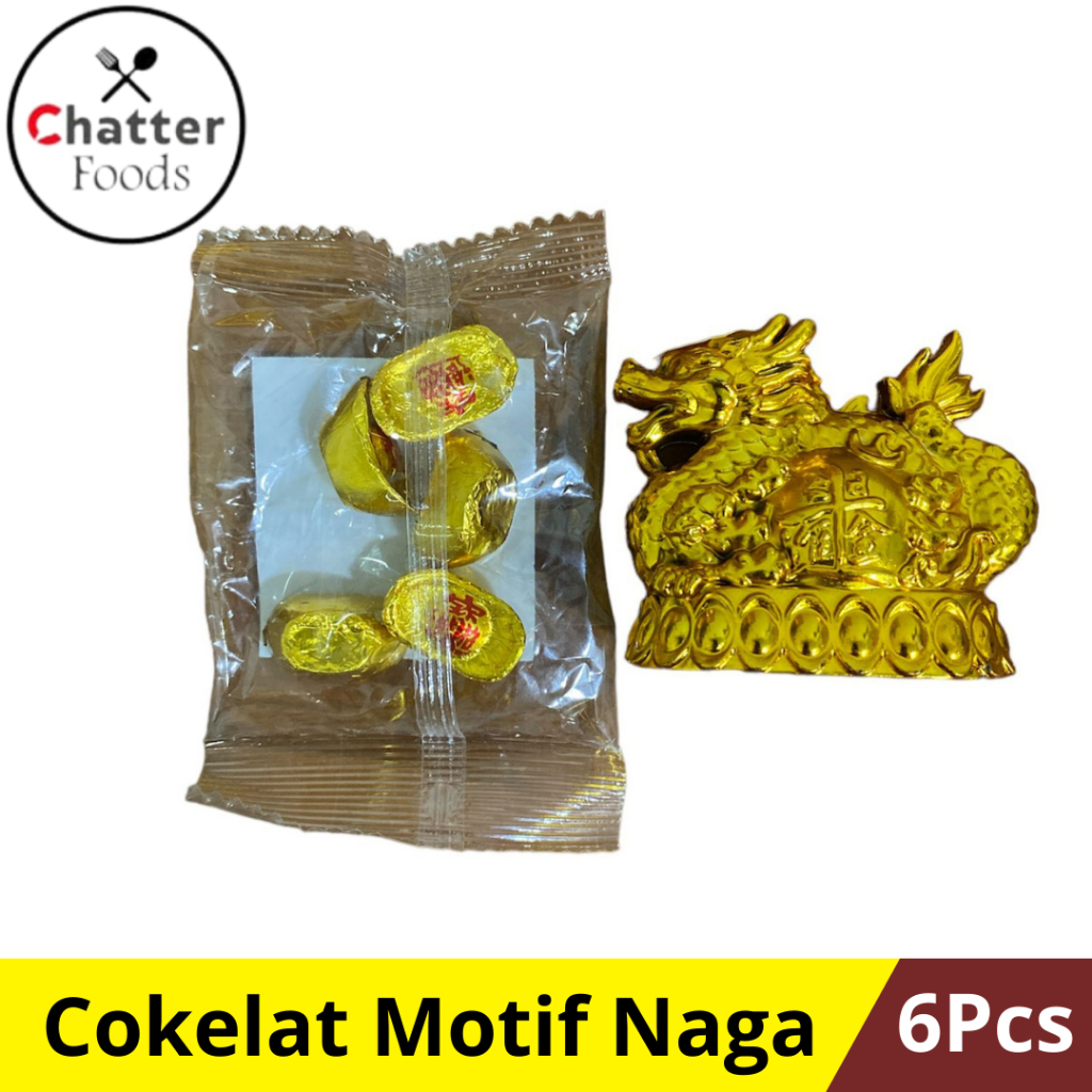 

Cokelat Naga / Coklat Motif Naga Emas Isi Cokelat Yenbao 1 Box Isi 6 Pcs Halal