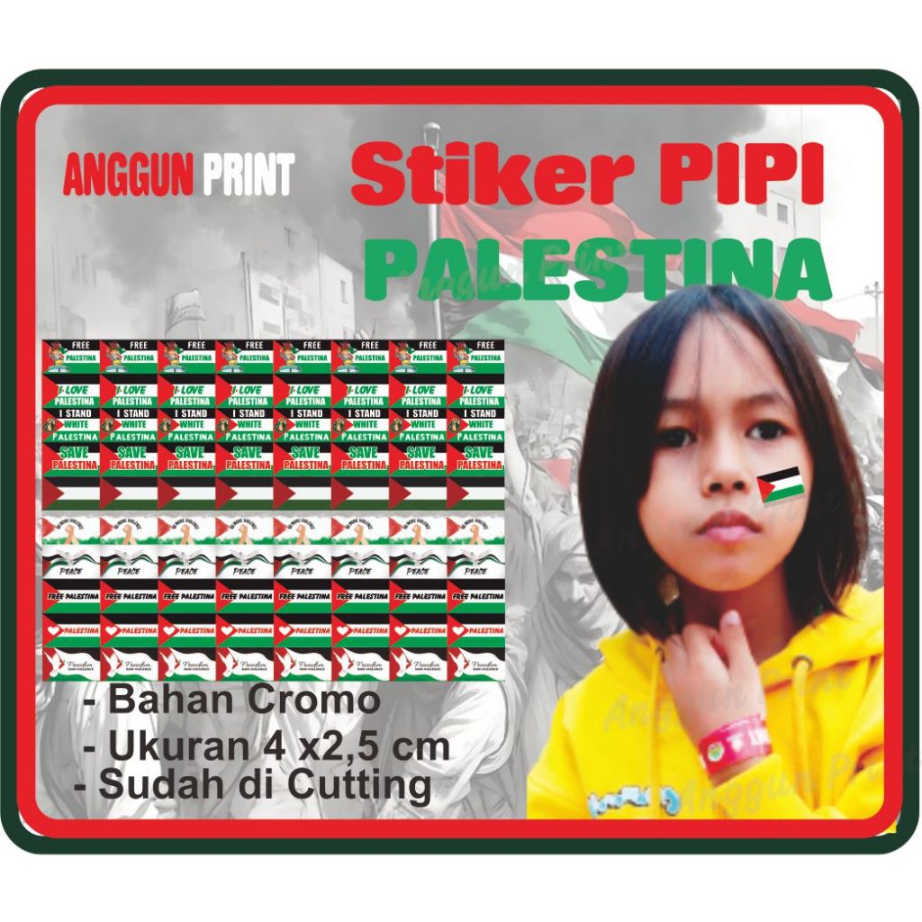 

Tempelan Pipi Palestine- Sticker Pipi palestina - sticker palestine (150 campur )