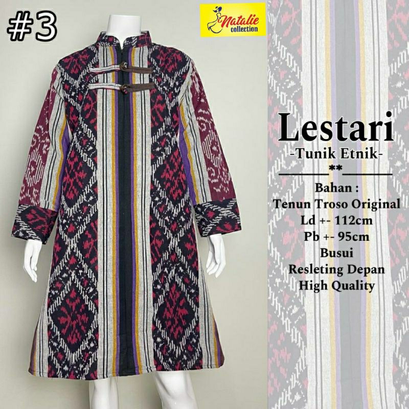 lestari tunik etnik by natalie || tenun troso ori ld 112