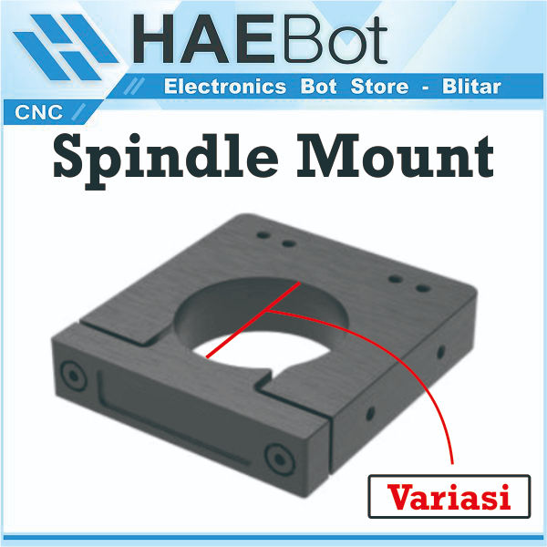 [HAEBOT] Router Spindle Mount Bracket Motor Spindle Dudukan Aluminium CNC Router Spindle AC