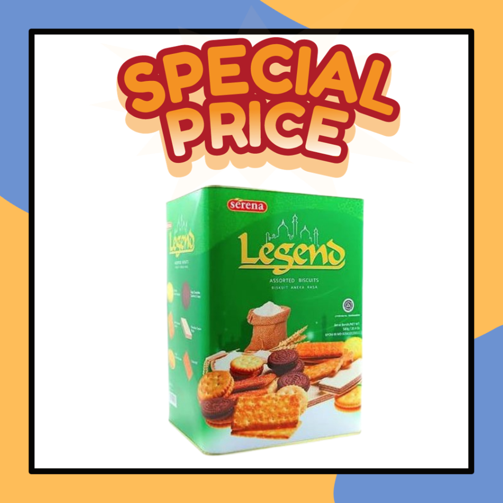 

Serena Legend Assorted Biscuits Kaleng 580gr Biskuit lebaran