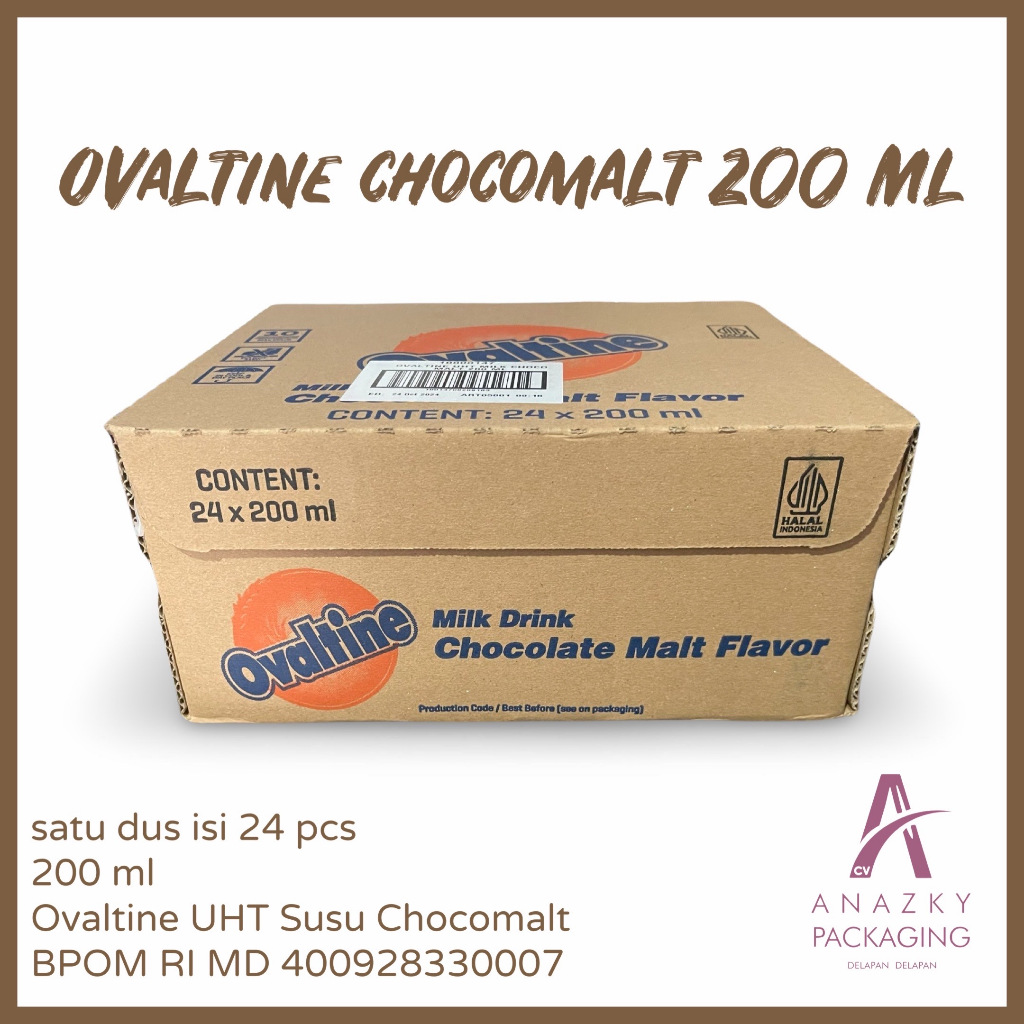 

RK 01 OVALTINE Susu UHT Rasa Chocomalt 200ml (1 Karton ISI 24 PCS)