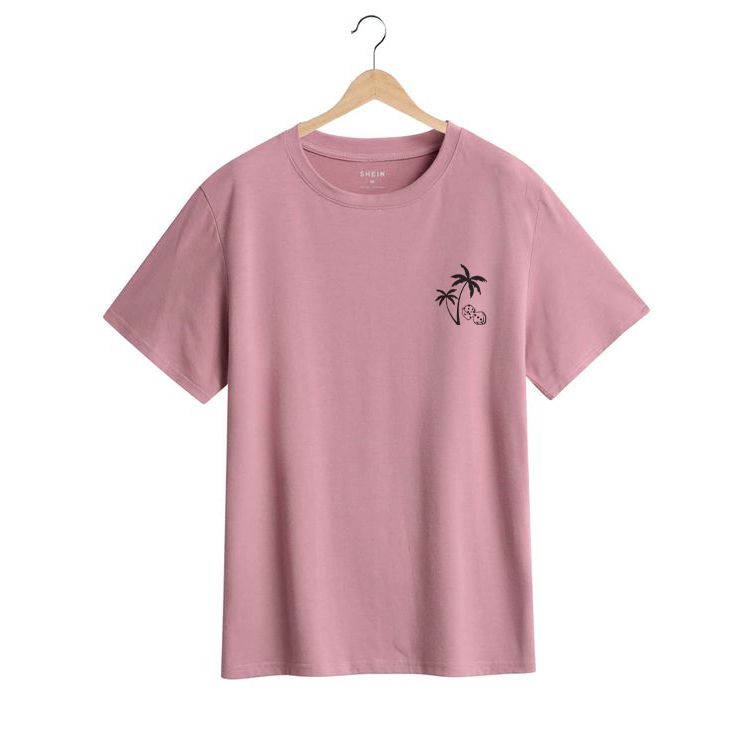 Baju Kaos Distro Pria Wanita Motif TREE Warna Dusty Pink I T-shirt Distro Premium Bahan Katun