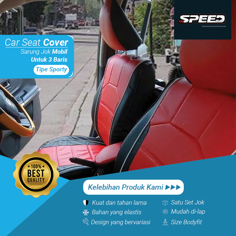 Sarung Jok Cover Jok Seat cover Seat Cover Design Sporty Model 14 Mobil Grand Livina 3 Baris Bahan MYO