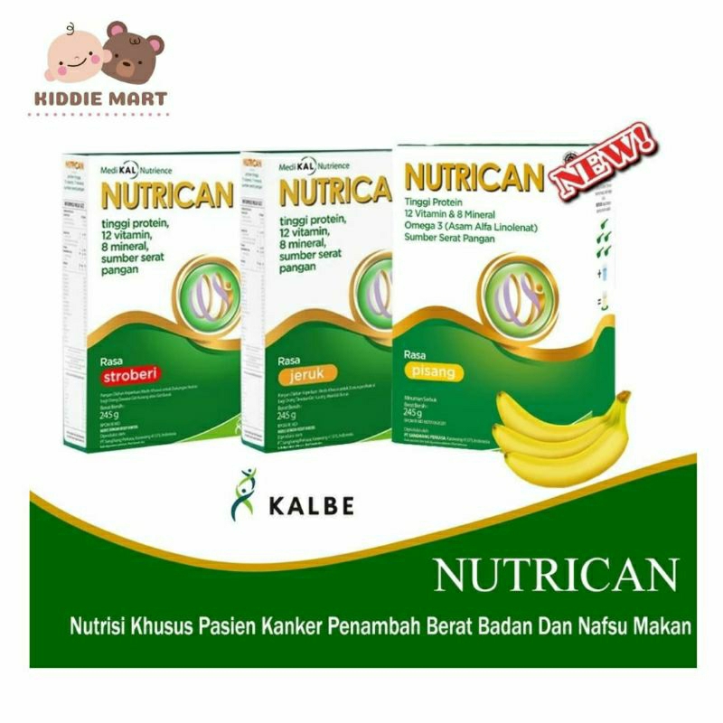 

Nutrican 245 gr 245gr Susu Rasa Pisang Jeruk Strawberry Susu Kanker