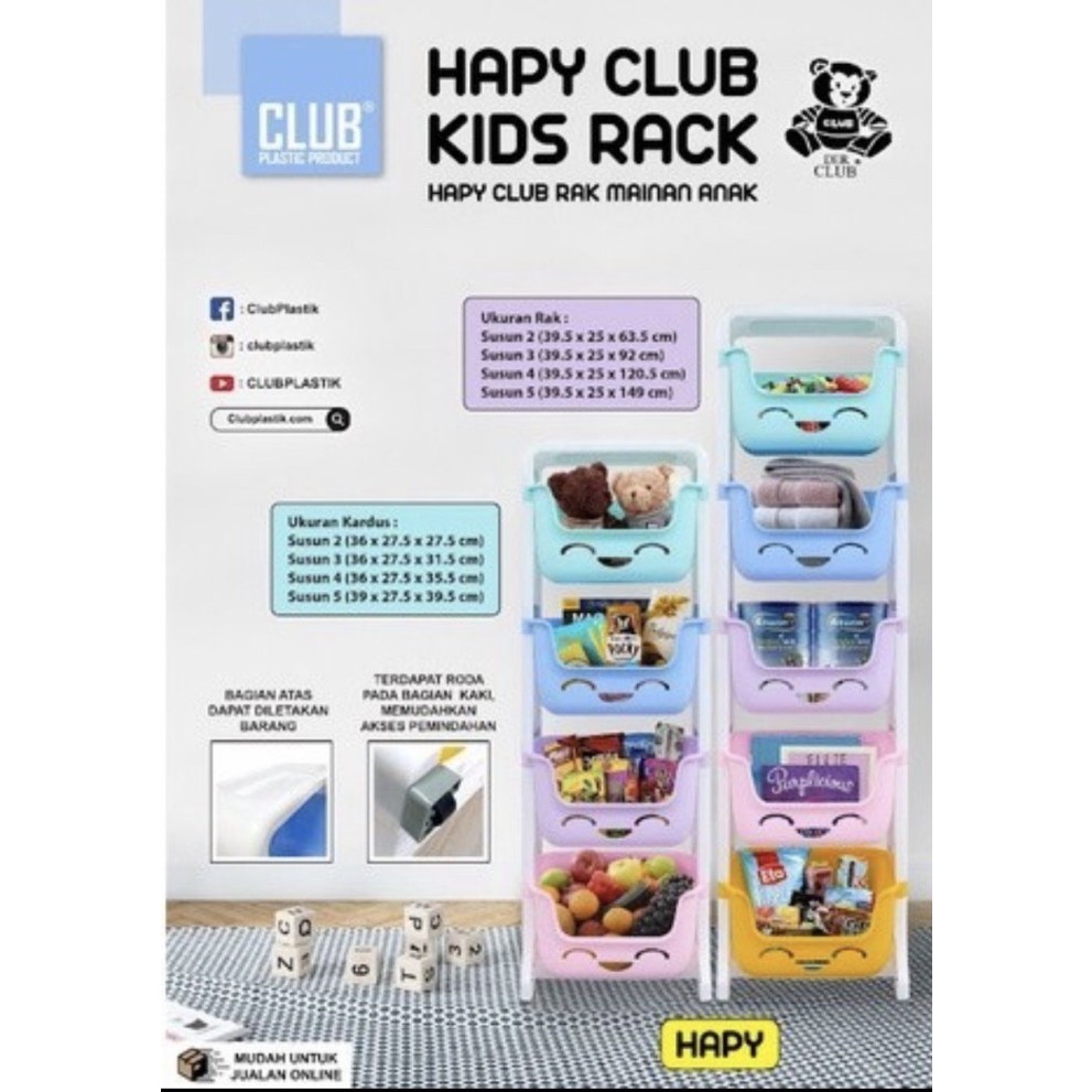 Rak Mainan | Rak Serbaguna | Rak Plastik | Rak Jajan Hapy Kids Club