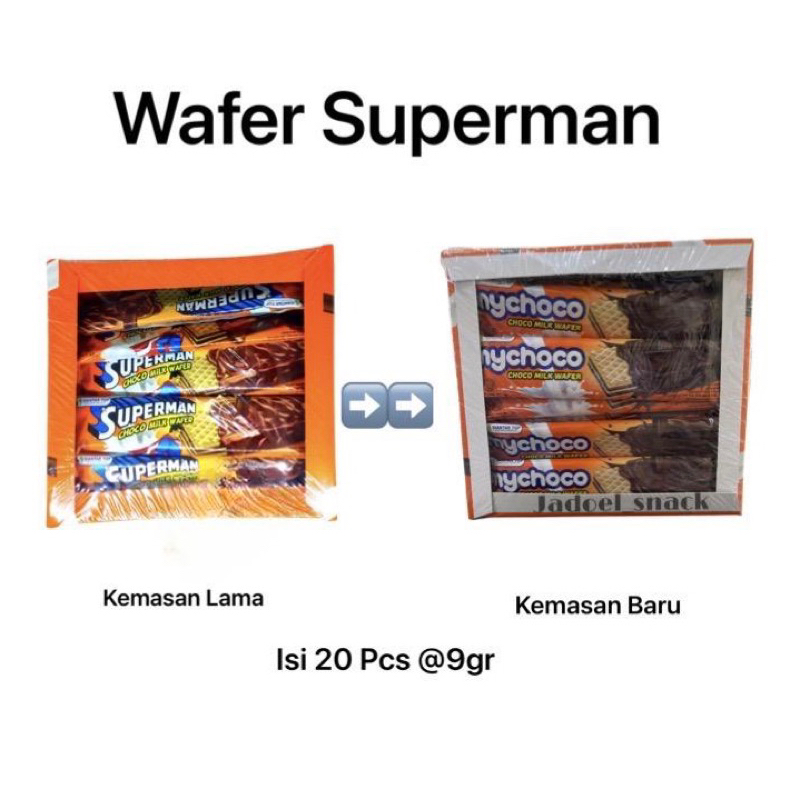 

Wafer Superman isi 20 Pcs x 9Gr JADUL