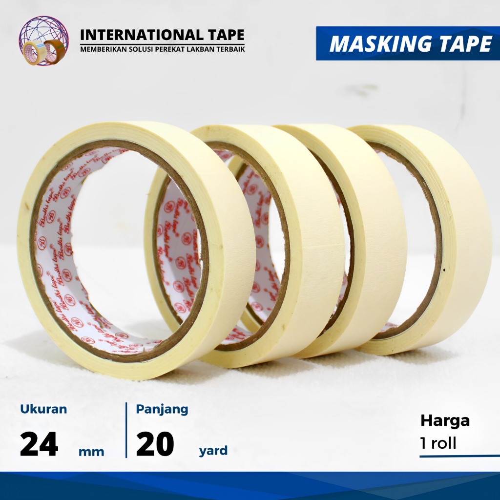 

LAKBAN KERTAS/MASKING BODHI 24MM X 20YARD PERPCS