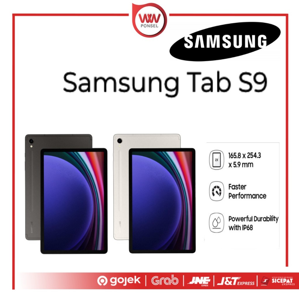 Hp Samsung Tab S9 X716B Ram 8GB Internal 128GB Garansi Resmi