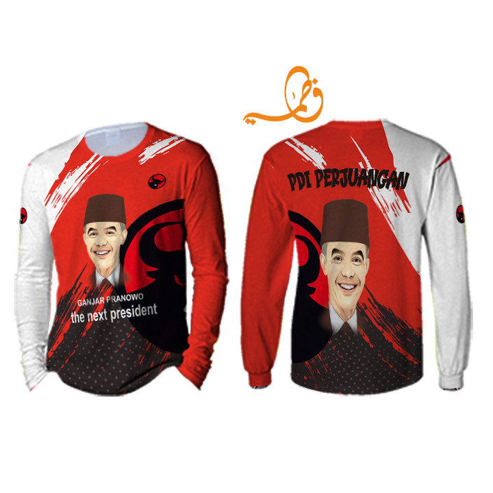 baju kaos partai PDI keren fullprint murah dengan harga terjangkau terbaru 2024
