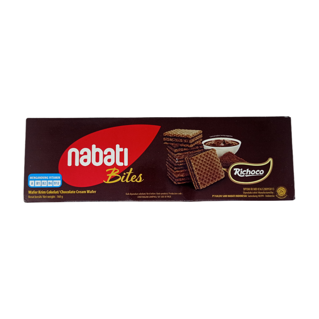 

Nabati Richoco Bites Wafer Cokelat netto 163 gr