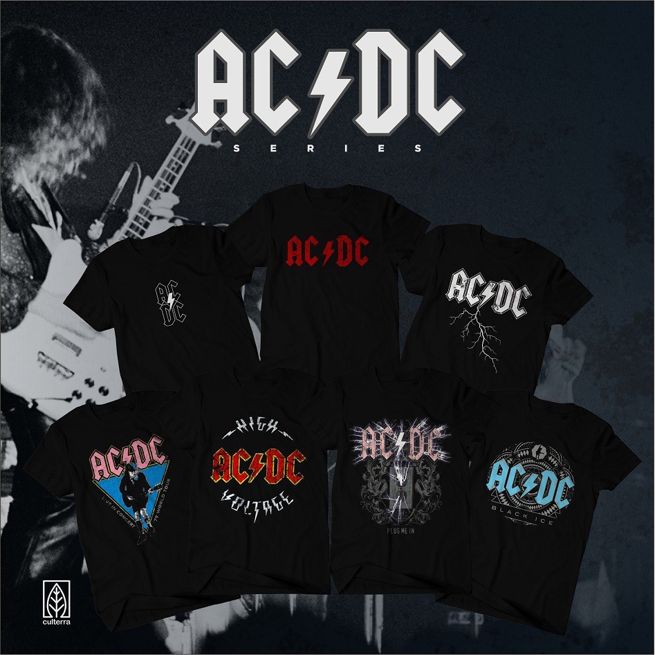 BAJU KAOS BAND ACDC SERIES BAJU MUSIK METAL ROCK PREMIUM