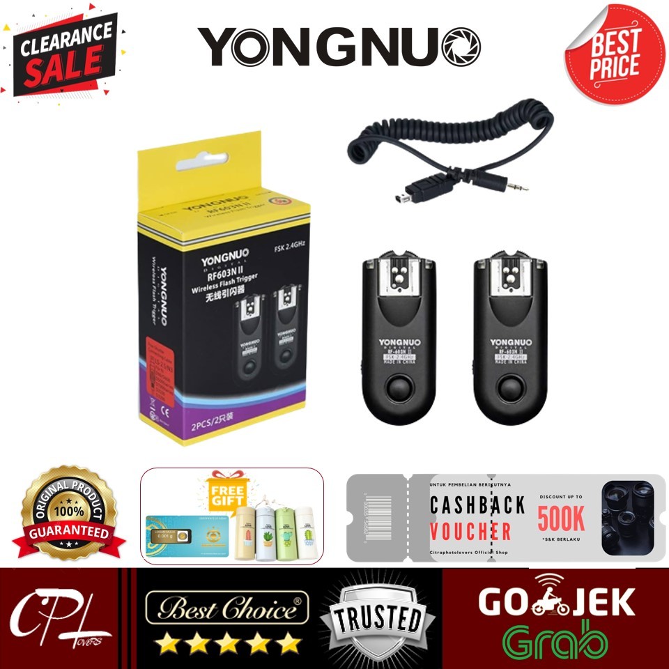 Yongnuo RF-603 II Wireless Flash Trigger Kit For Canon Nikon / RF-603 II C1 / RF-603 II N3