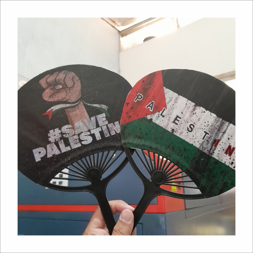 Kipas Tangan Plastik Free Palestina Palestine / Kipas Custom / Kipas Kerang / Free Gaza / Free Pales