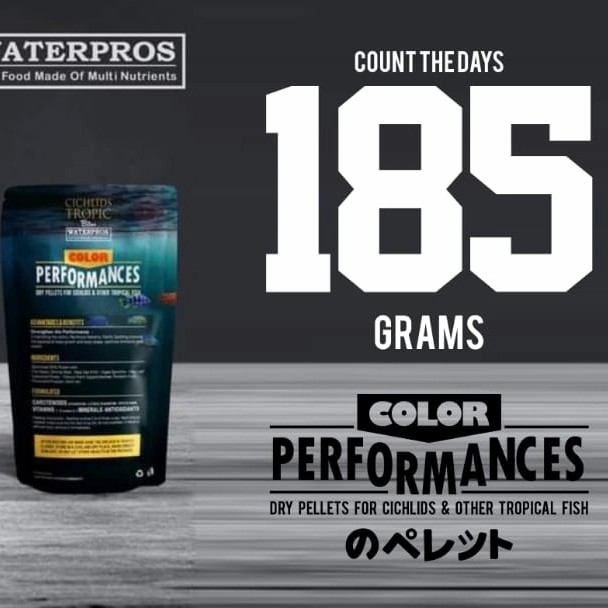 PELET IKAN TROPIC CICHLID WATERPROS PUMP COLOR PERFORMANCE 185 GRAM