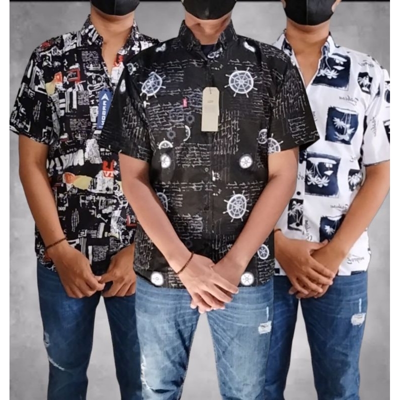 TERBARU KEMEJA MOTIF PRIA DEWASA / HEM PRIA CASUAL MOTIF / KEMEJA HAWAI / KEMEJA SANTAI TERBARU 2023
