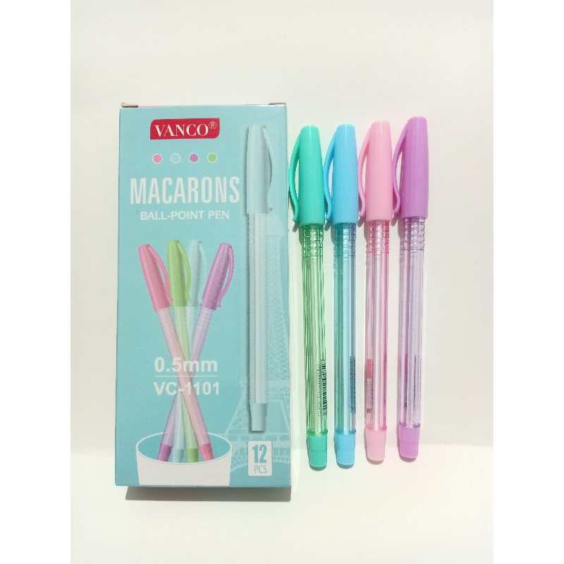 

(bisa COD) 1pcs || bulpen gel hitam vc - 1101 Macarons || 0 5mm || vanco