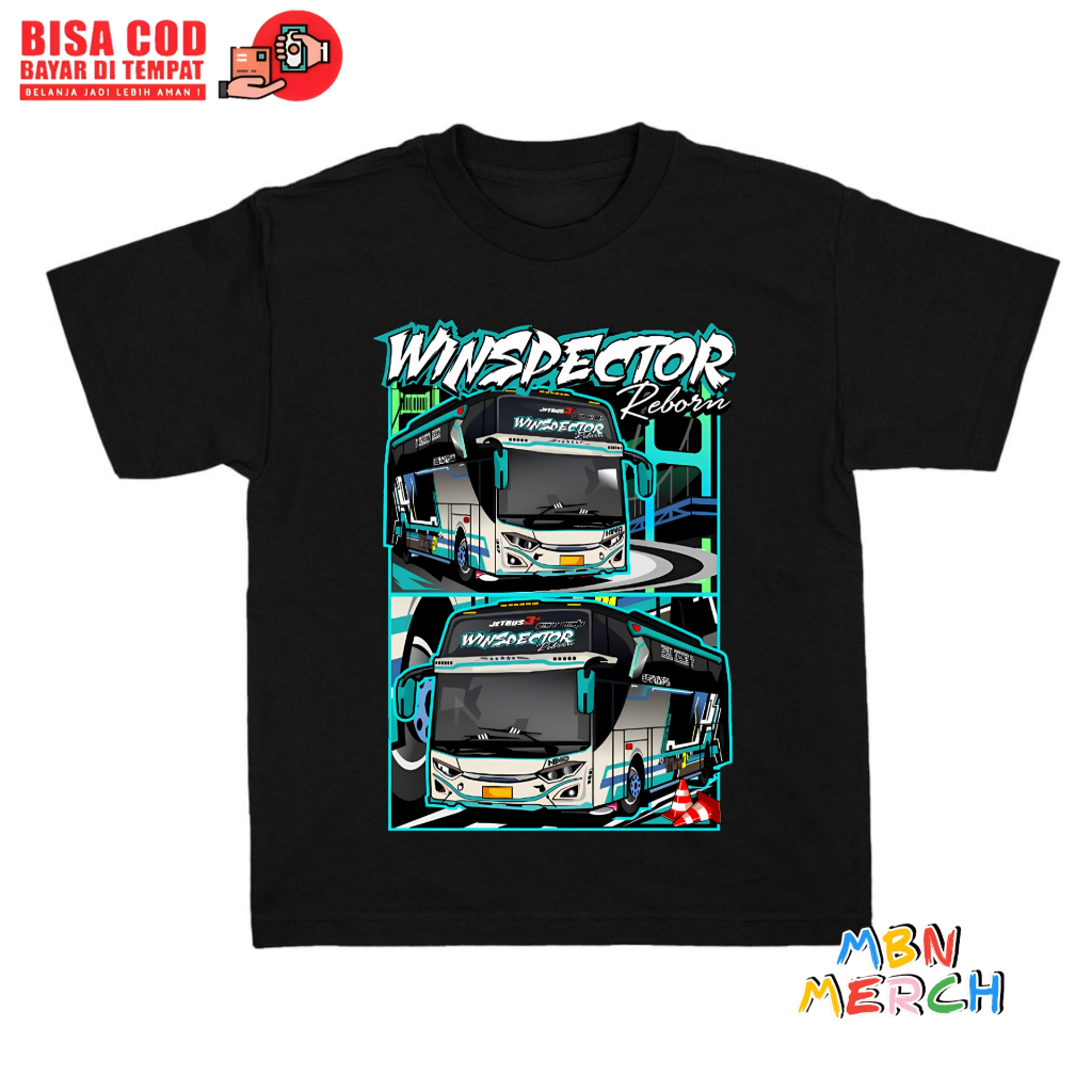 Baju kaos anak laki laki bus winspector