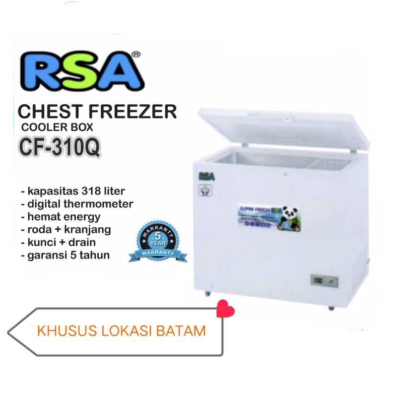 RSA CF310Q CHEST FREEZER BOX 318L LEMARI PEMBEKU BY GEA / CF 310Q