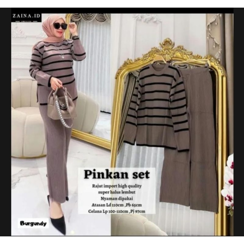 ONESET PINKAN  SETELAN RAJUT // SETELAN RAJUT PINKAN BAHAN IMPORT PREMIUM TERBARU PREMIUM