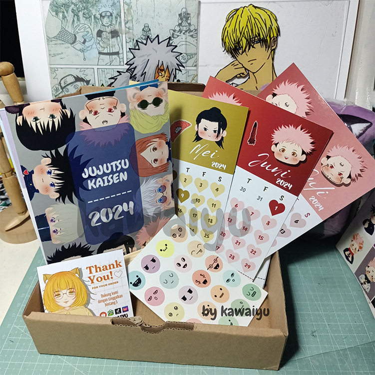 Kalender Anime Jujutsu Kaisen 2024 Aesthetic by KAWAIYU