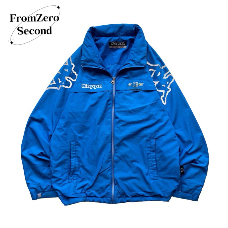 Windbreaker Kappa Blue Vintage Jacket Colorblock Unisex
