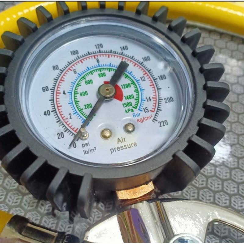 Awet Tire Inflator Prohex Alat Isi Angin Ban Pressure Gun Ukuran Angin Ban
