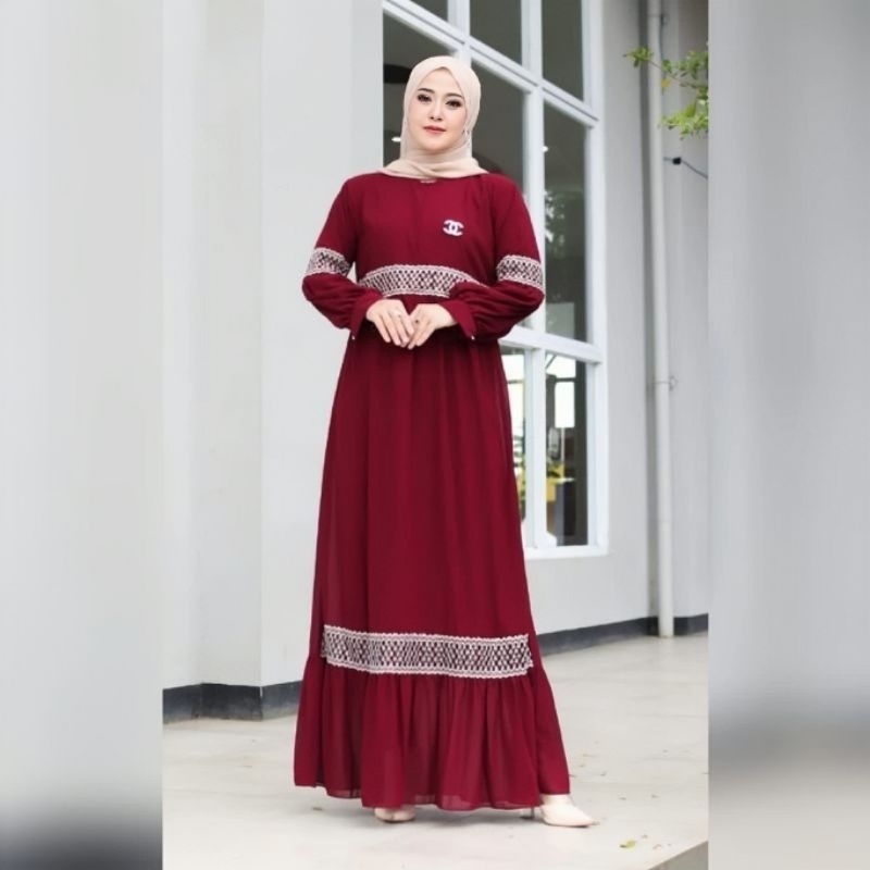 (gratis ongkir) Gamis Danita Maxy Premium Dress Wanita Jumbo Terbaru