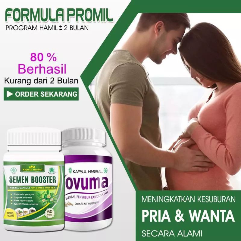 Paket Promil Premium Obat Penyubur Wanita Vitsuka Kesuburan Pria Lhevimale Plus Booster Ovucare