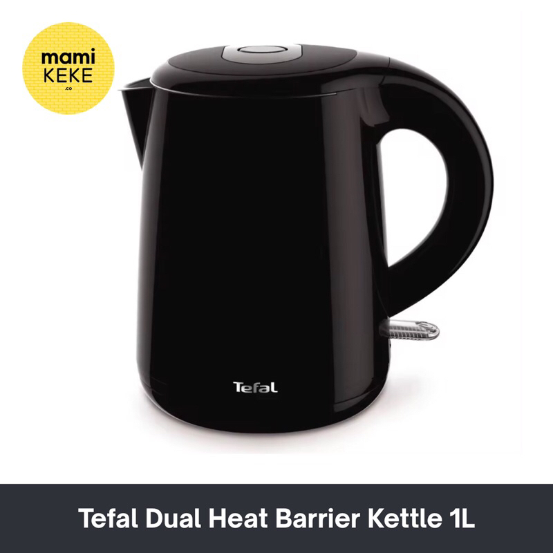 Tefal Electric Kettle 1L Stainless Steel Dual Heat Barrier cordless teko listrik tefal
