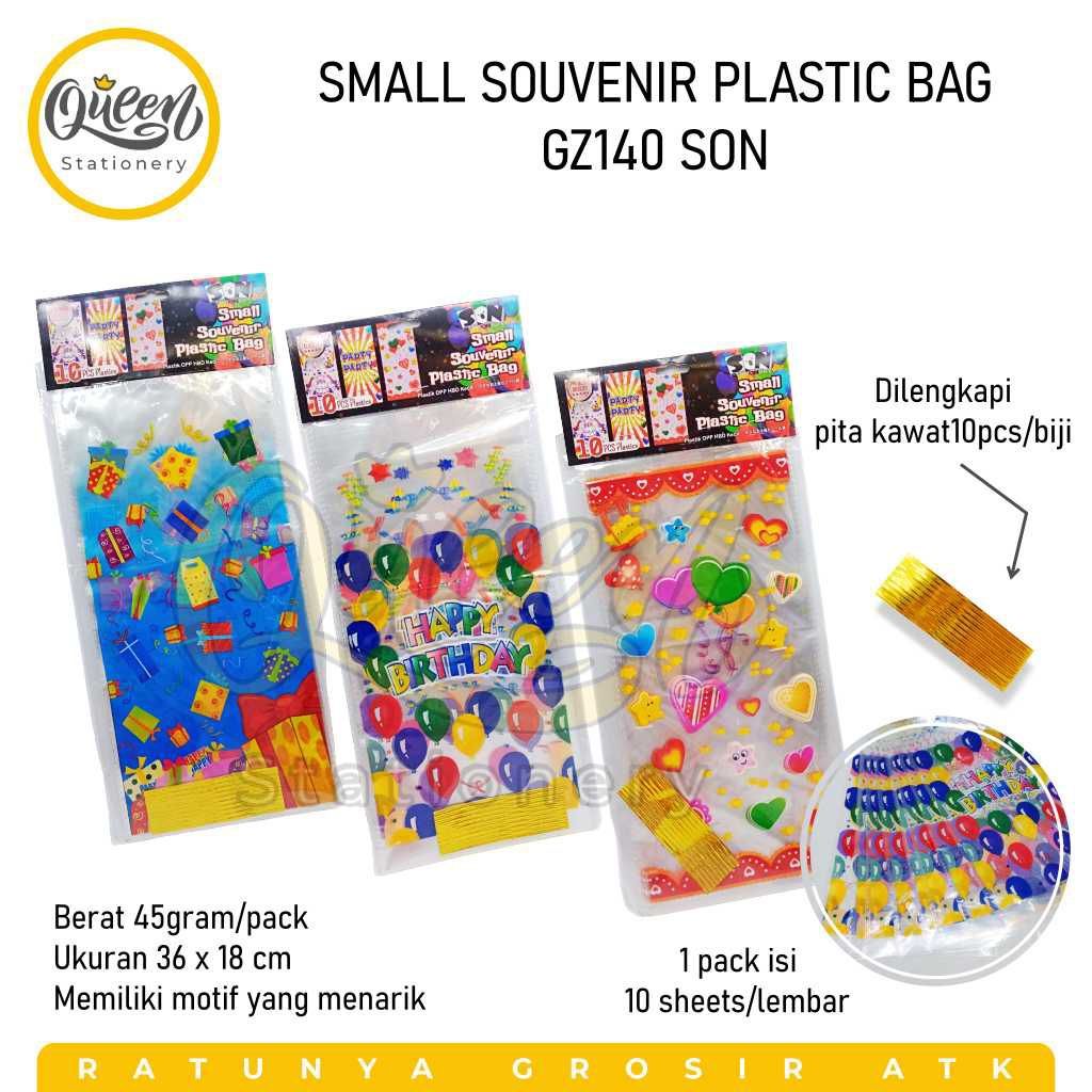 

1 PACK SMALL SOUVENIR PLASTIC BAG GZ-140 SON PLASTIK SUVENIR ULANG TAHUN
