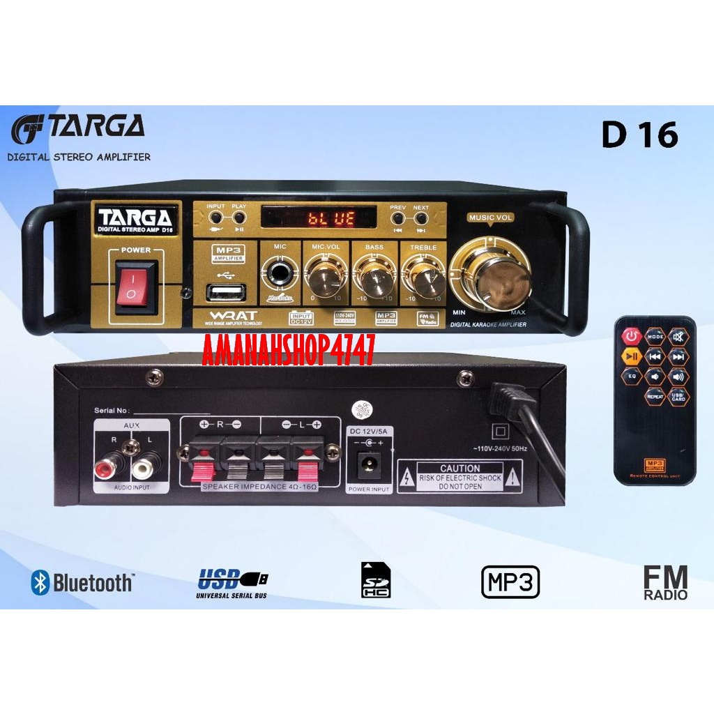 POWER AMPLI TARGA D16 POWER AMPLI TARGA D 16