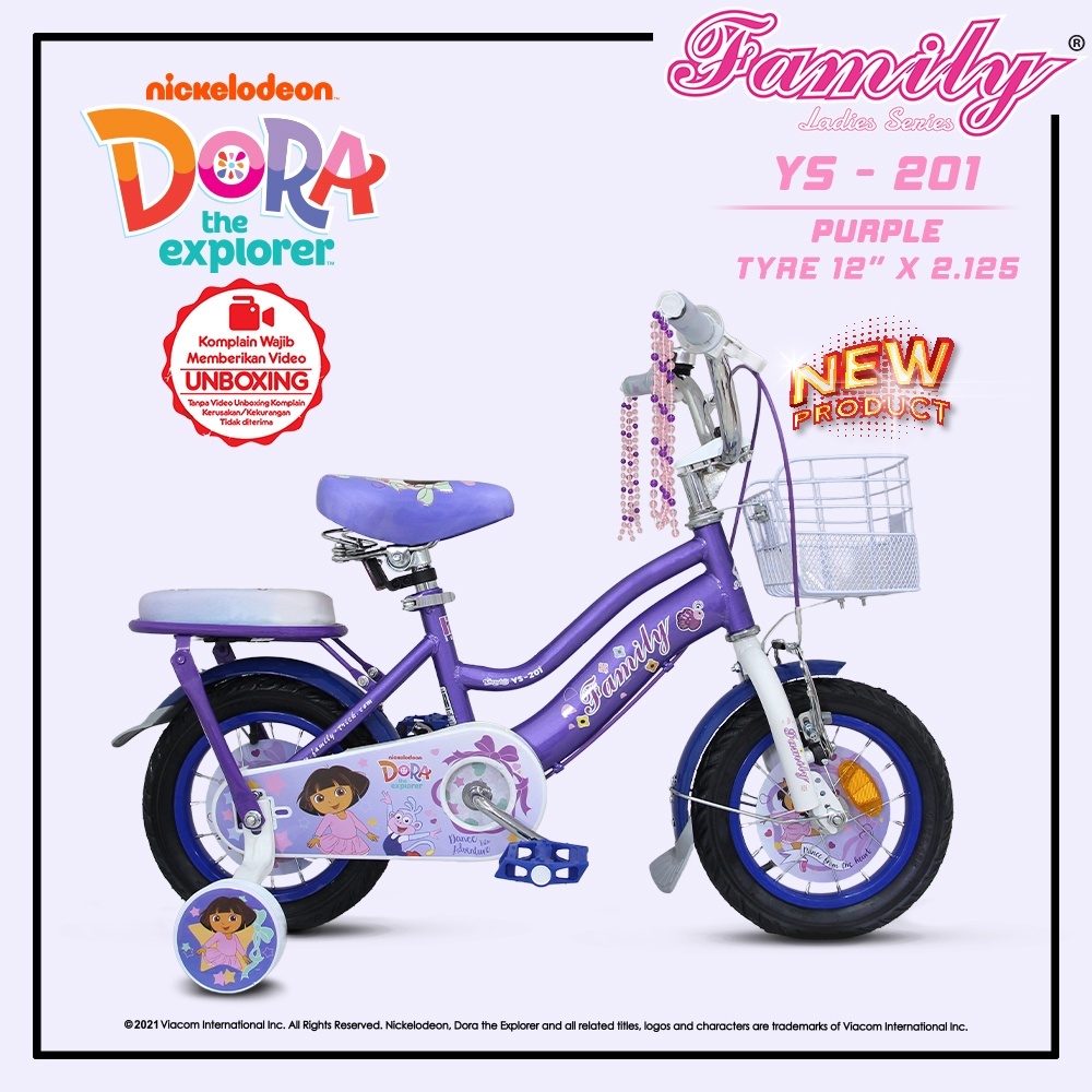 Sepeda anak perempuan ctb family 12-16 inch special edisi dora ys-201