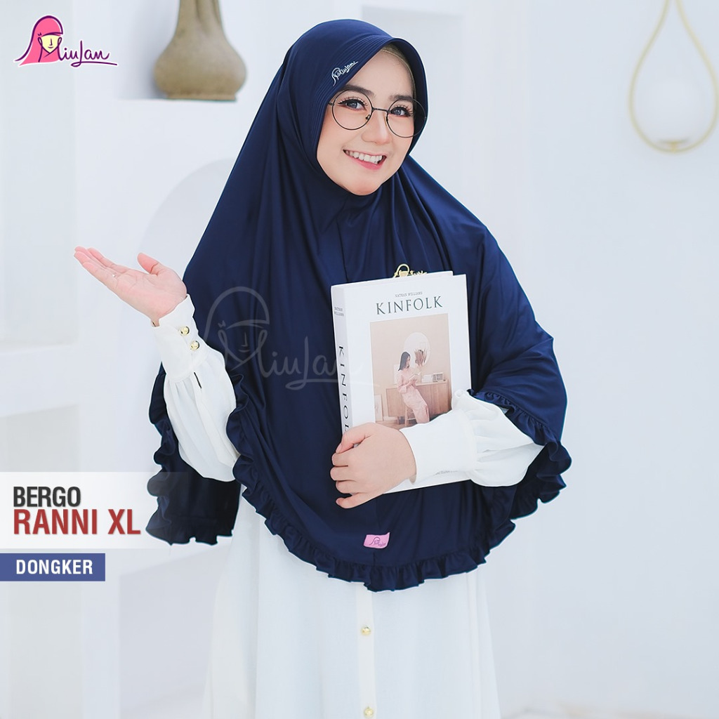 Bergo Ranni XL Jilbab Instan Syari Miulan Jilbab Jumbo Bahan Jersey Tebal