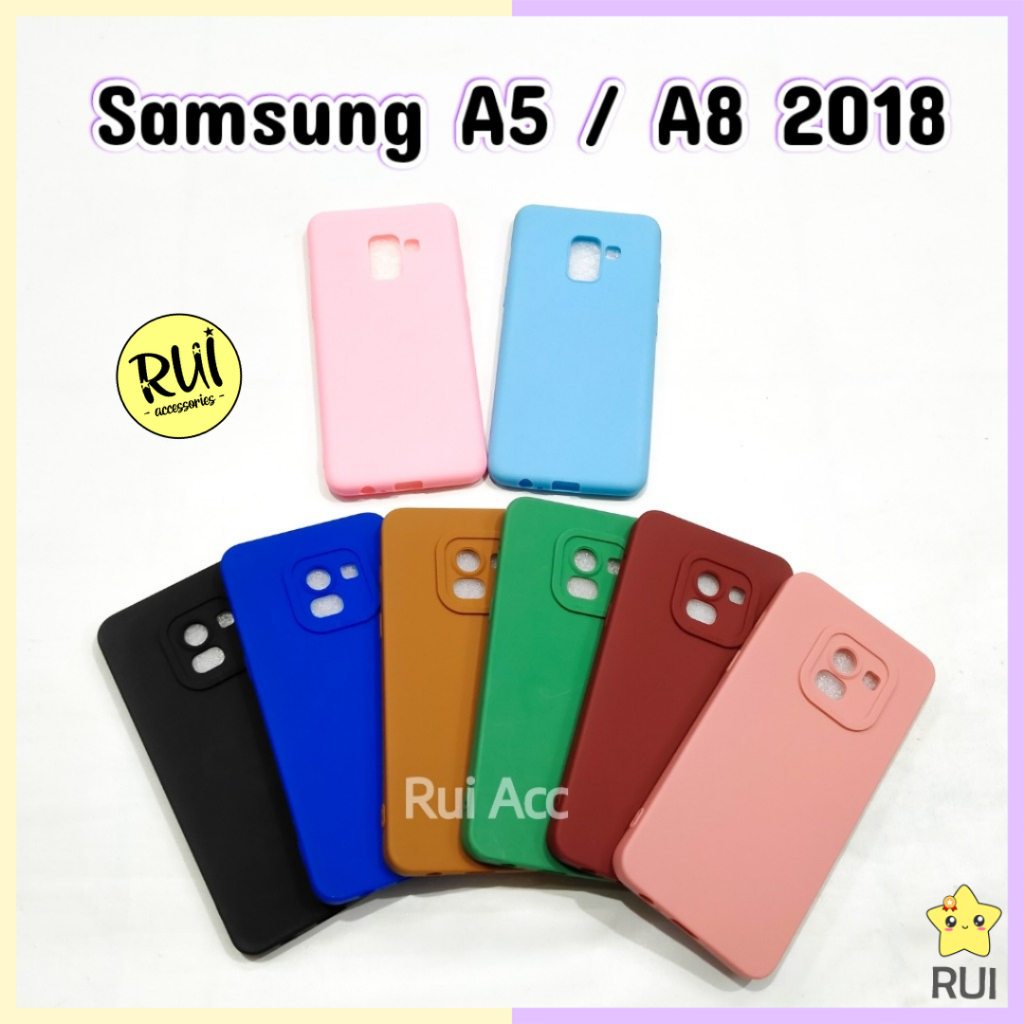 Silikon Candy Samsung A8 2018 / A5 2018 Softcase Warna Warni Lentur Macaroon Pastel Hijau Merah Pink
