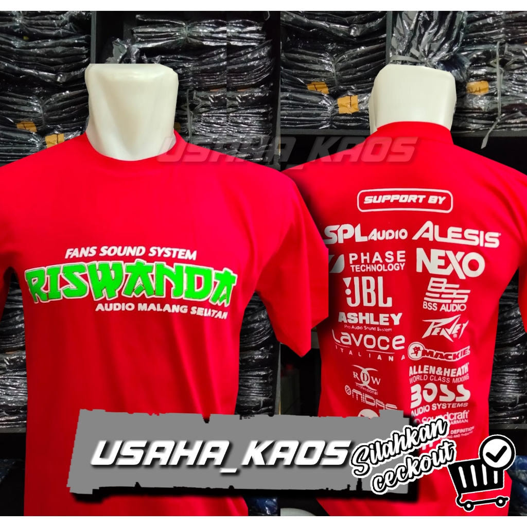 KAOS FANS SOUND SYSTEM RISWANDA AUDIO MALANG SELATANG DESAIN TERBARU LENGAN PENDEK