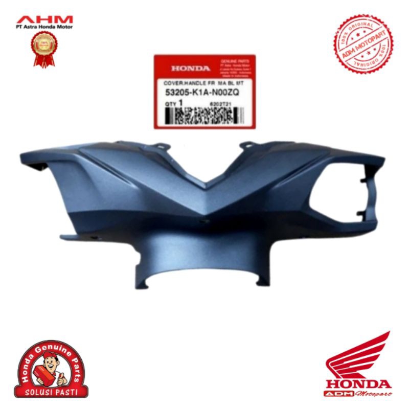 53205-K1A-N00ZQ Batok Depan Beat New Led 2020-2024 Biru Doff ORIGINAL AHM