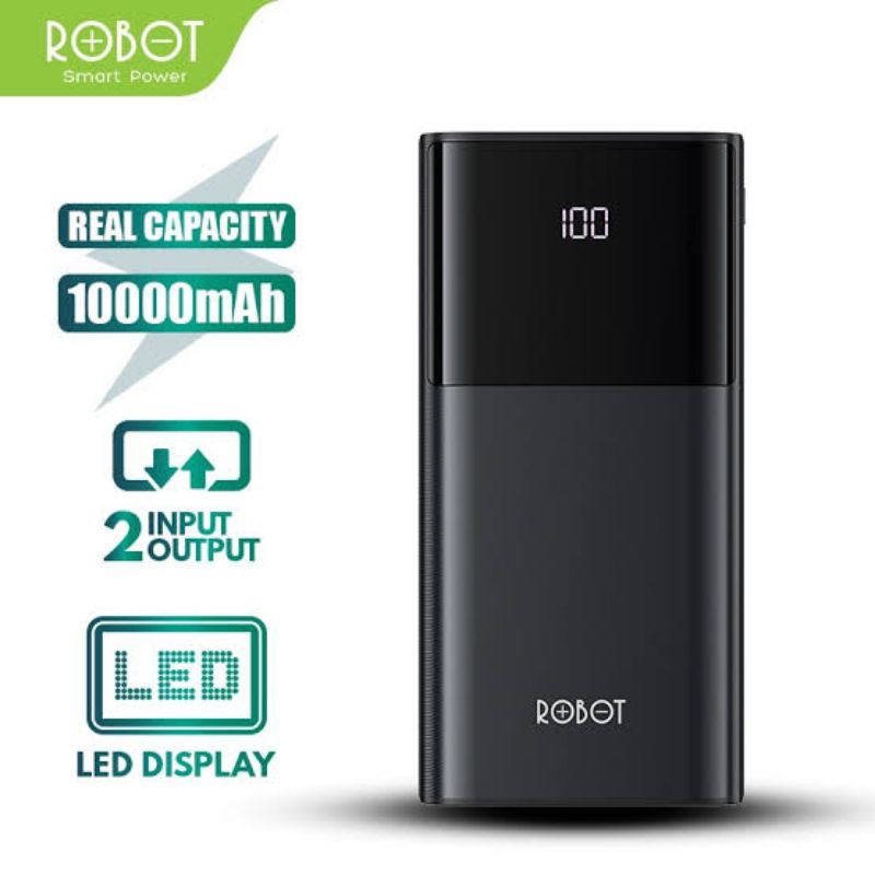 ROBOT RT190S Powerbank 10000 mAh LED Dual Port
