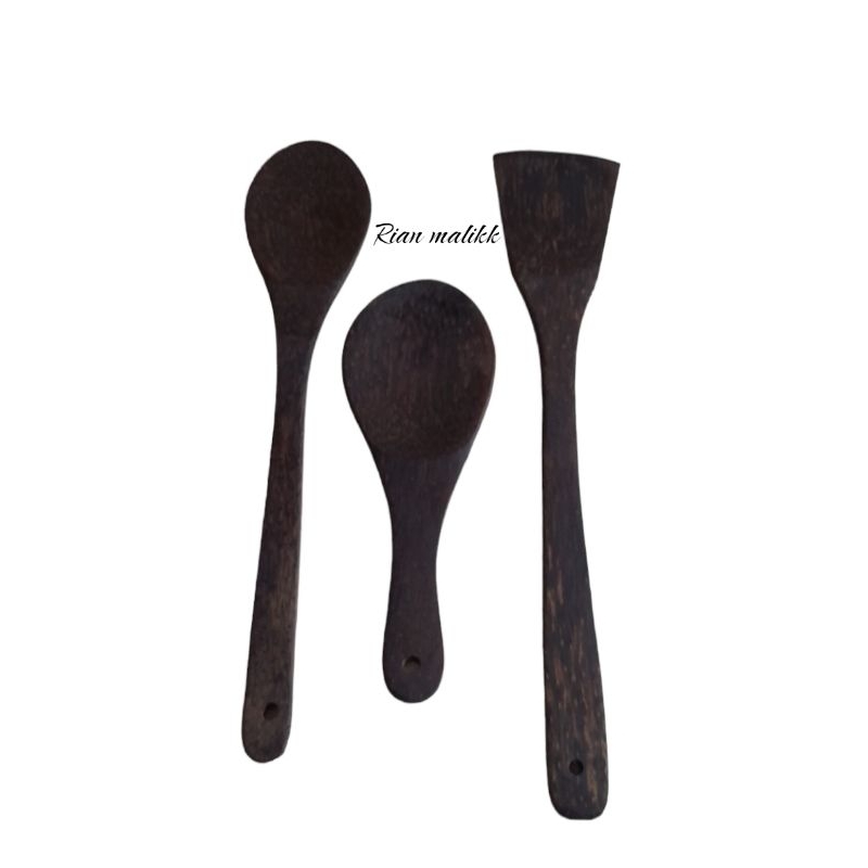 spatula kayu aren / centong nasi sutil sodet kayu aren