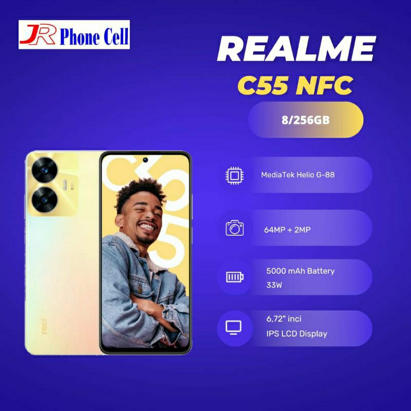 REALME C55 NFC RAM 8/256GB TERMURAH GARANSI RESMI