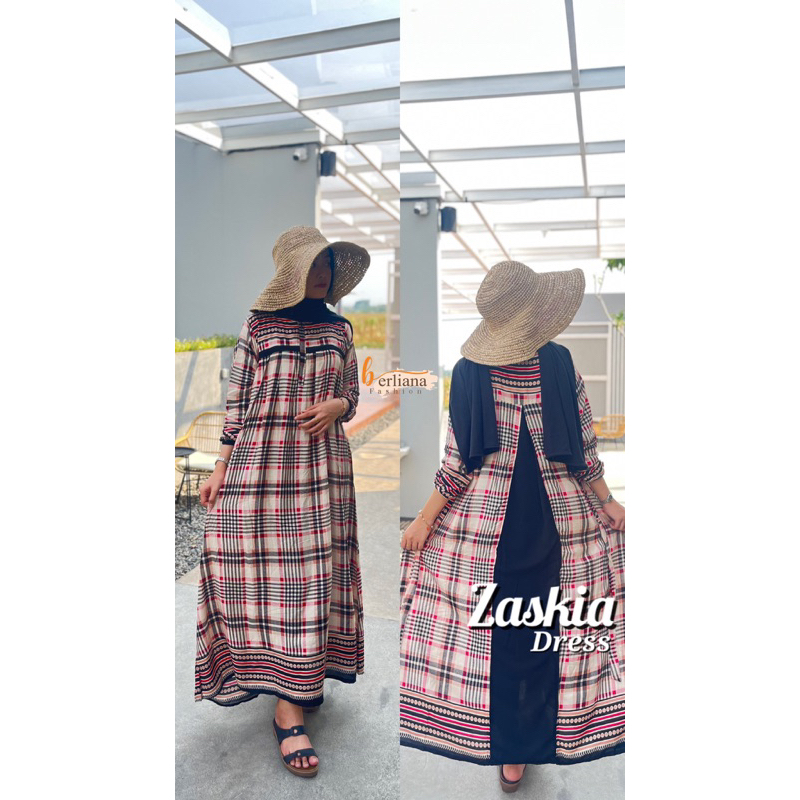 Gamis Zaskia Dress Rayon premium Simple Elegan