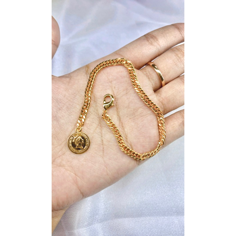 VSHOPLARIS GELANG RANTAI KOIN TERBARU