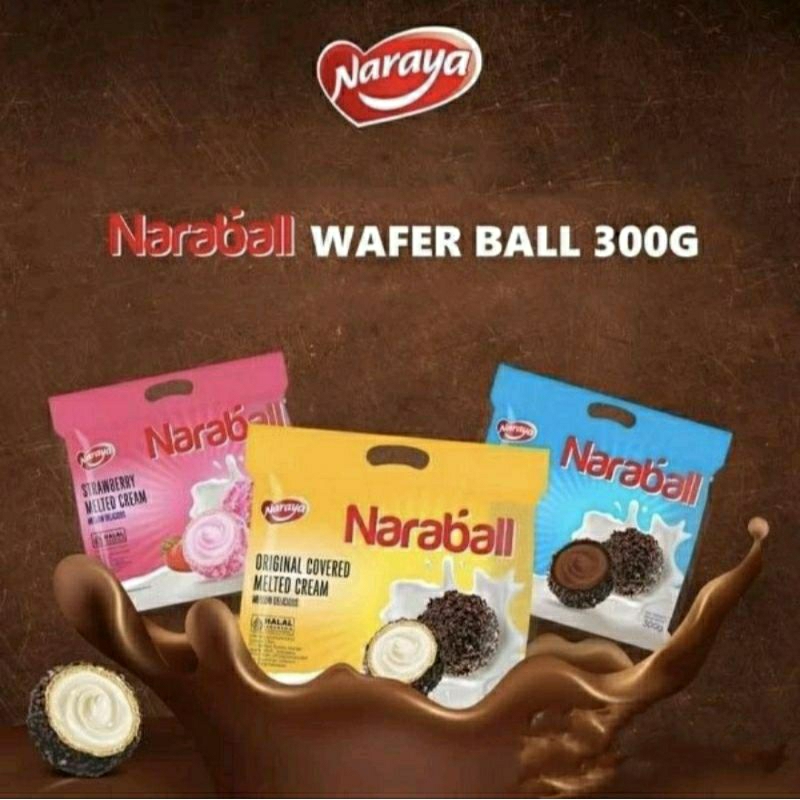 

Naraya Naraball Wafer Ball / cookies coklat / cokelat