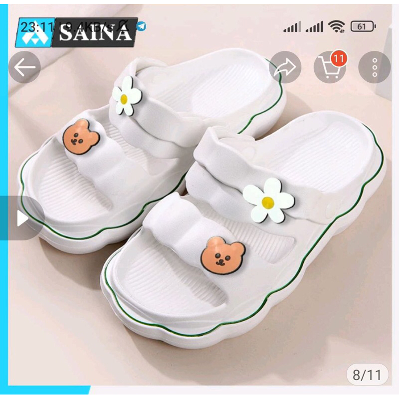 sandal jelly oversize viral