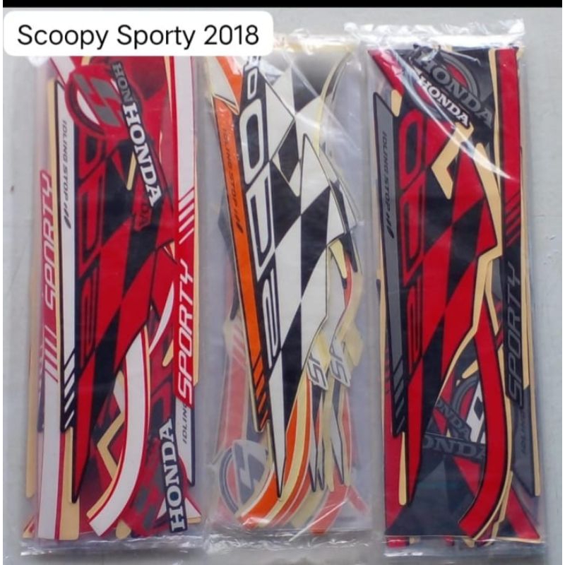 Striping motor / les body motor Honda Scoopy Sporty 2018