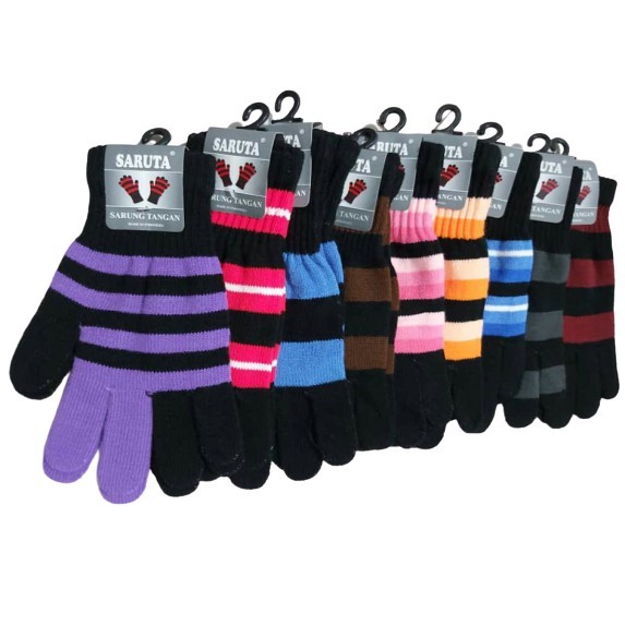 Sarung Tangan Rajut Wanita dan Pria /Sarung Tangan Rajut Pria Wanita Model Belang/Sarung Tangan Raju