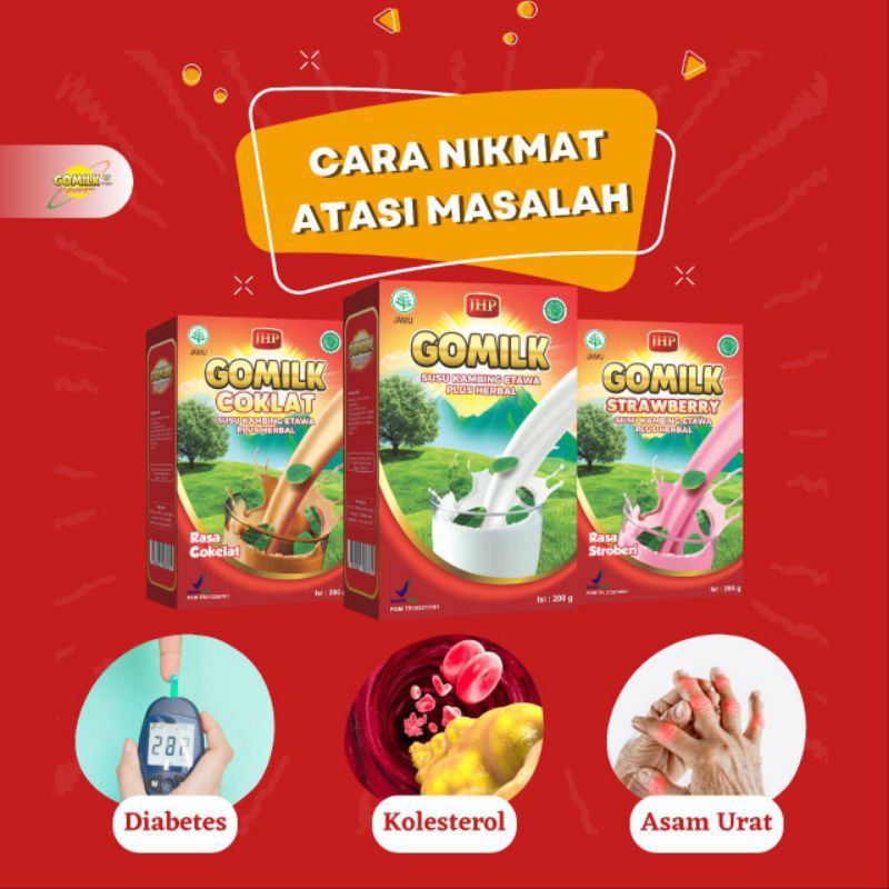 

GOMILK Susu Kambing Etawa 200gr ASLI 1 BOX Free jahe merah