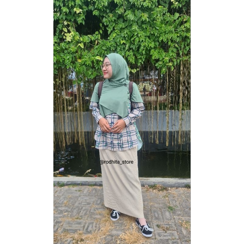 Rok span plisket lidi jumbo//rok lidi premium//plisket lidi jumbo