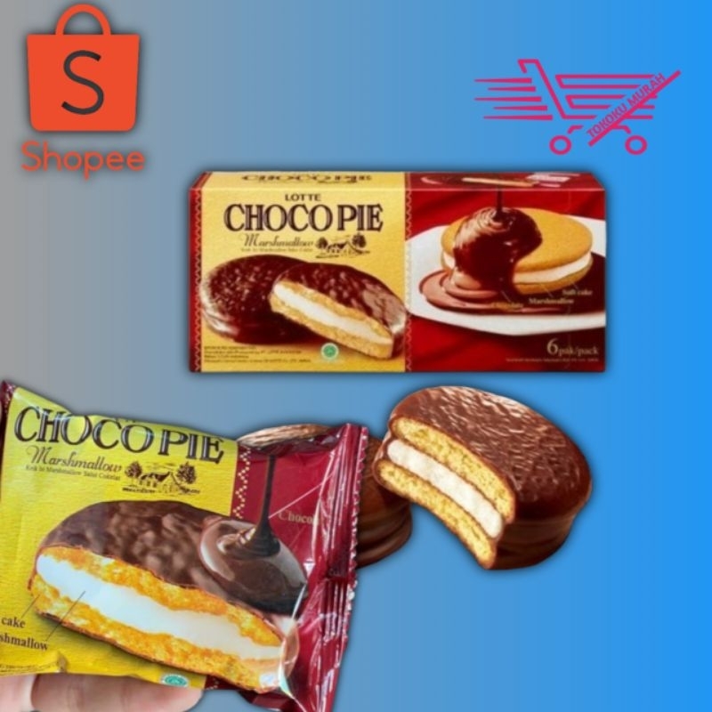 

Choco pie cokopai marshamallow kue lembut enak 1 box isi 12 pack